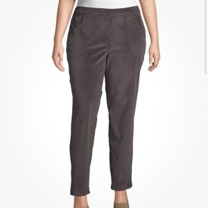 Just My Size Women’s Gray Stretch Corduroy 2 Pocket Pants 3X NEW